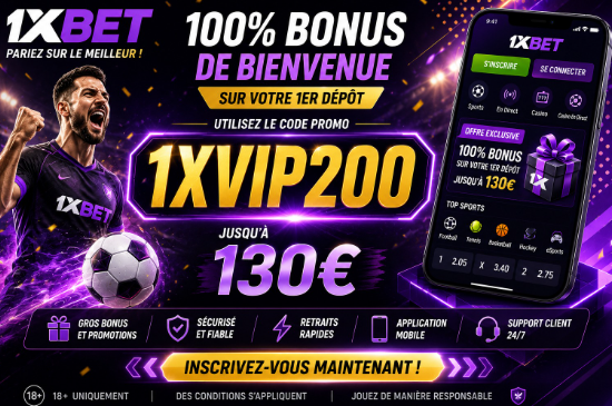code promo 1xbet du jour