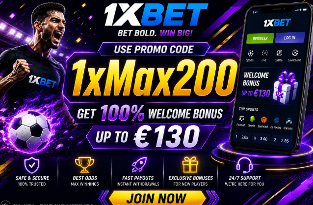 1xbet welcome bonus promo code