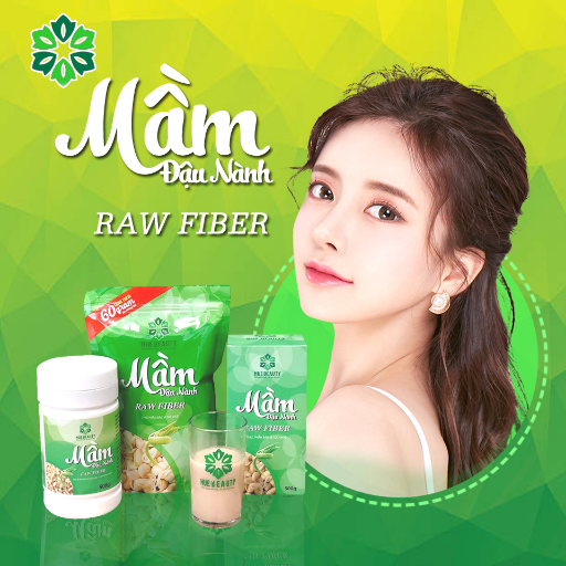 Mầm đậu nành nguyên xơ Huệ Beauty
