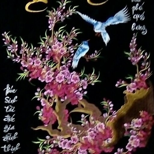 Tranh thêu máy và thêu tay Lệ Anh