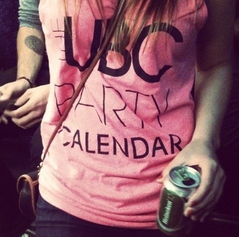UBC Party Calendar