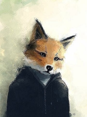 грустный лис