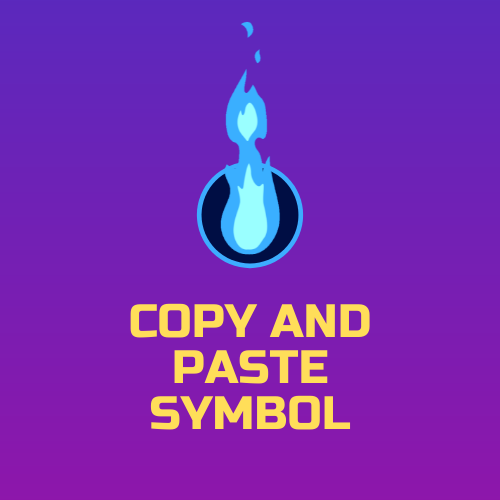 Copy And Paste Symbols