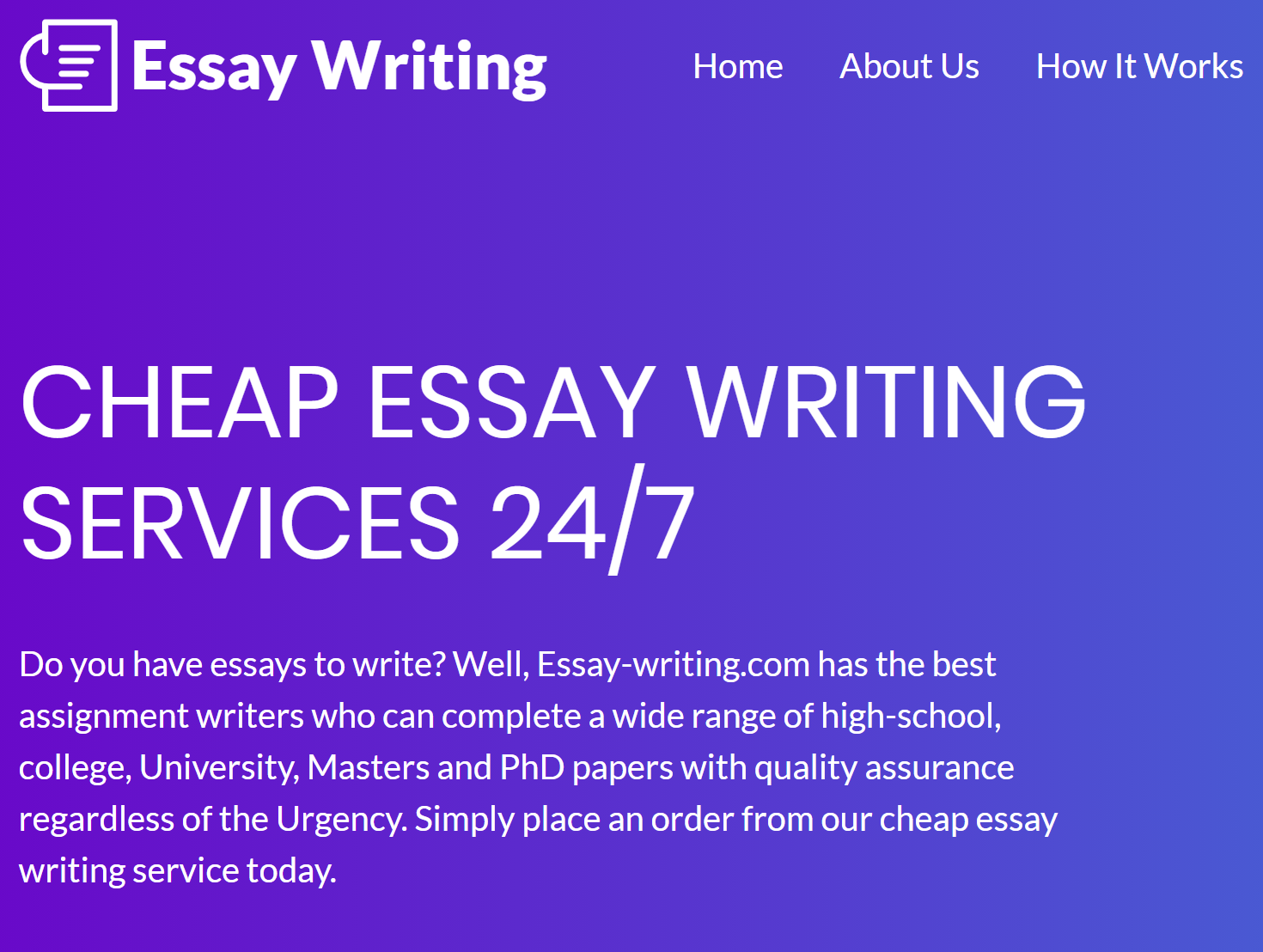 Essay Writing Services