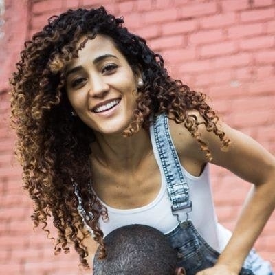 Girl with curly hair