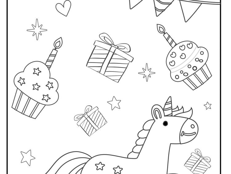 Unicorn Coloring Pages