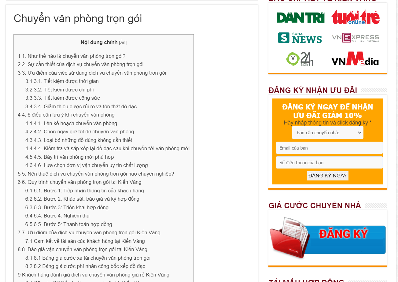 Chuyển Văn Phòng Trọn Gói