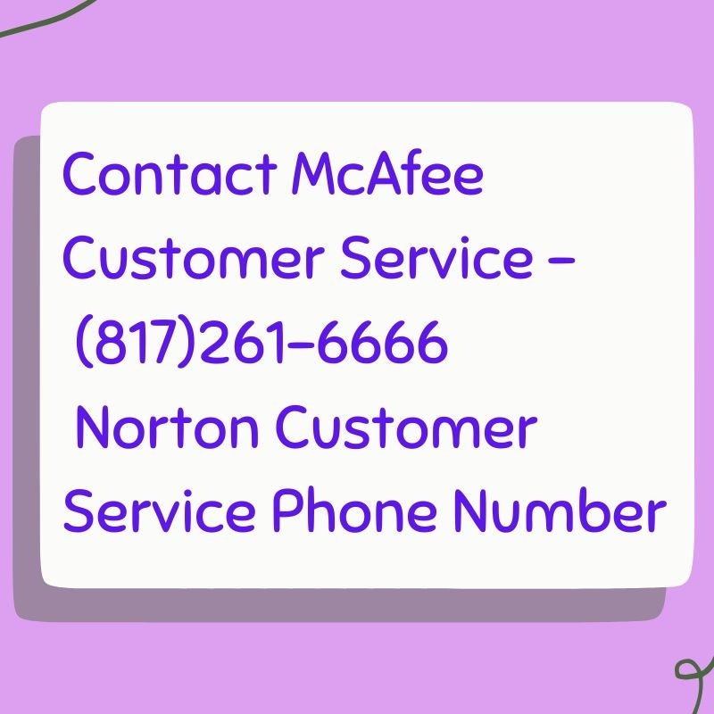 McAfee Customer Service 8172616666Number