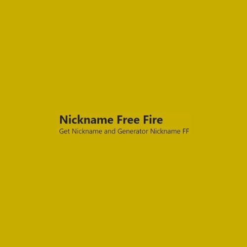 Free Fire Nickname