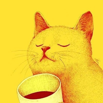 Yellow Coffee Cat