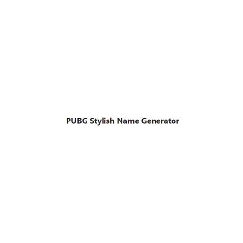 pubgstylishnamegenerator