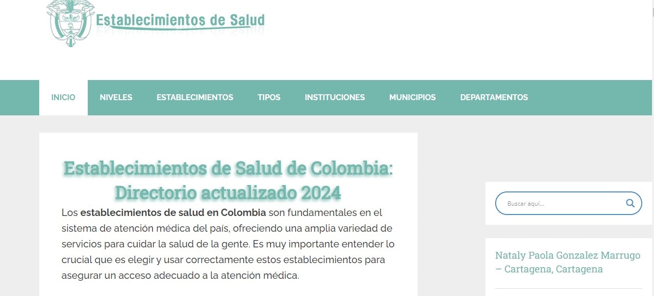 Establecimientos de Salud Colombia