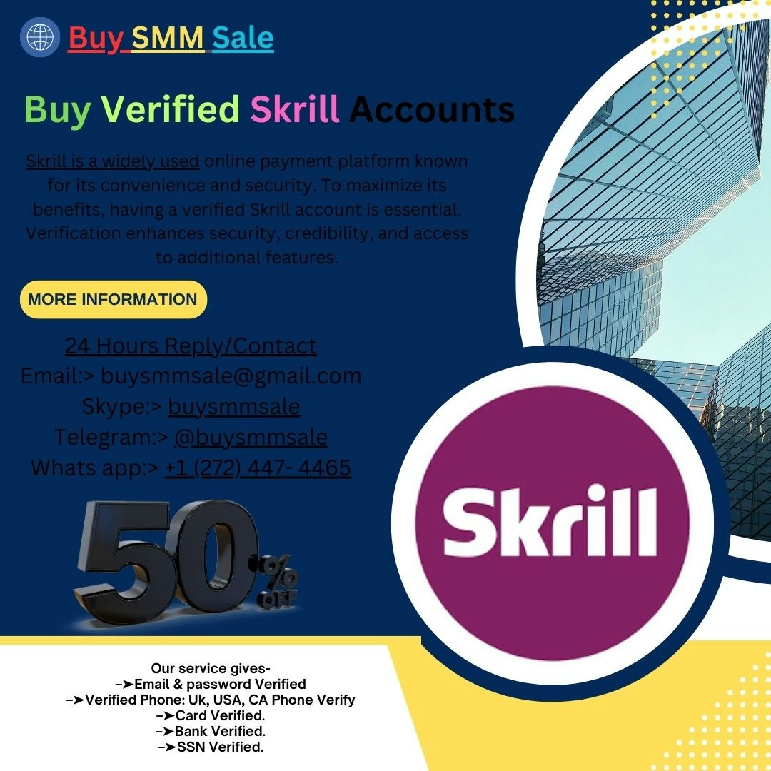 Buying Verified Skrill Accounts