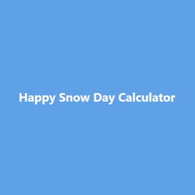 snow day calculator
