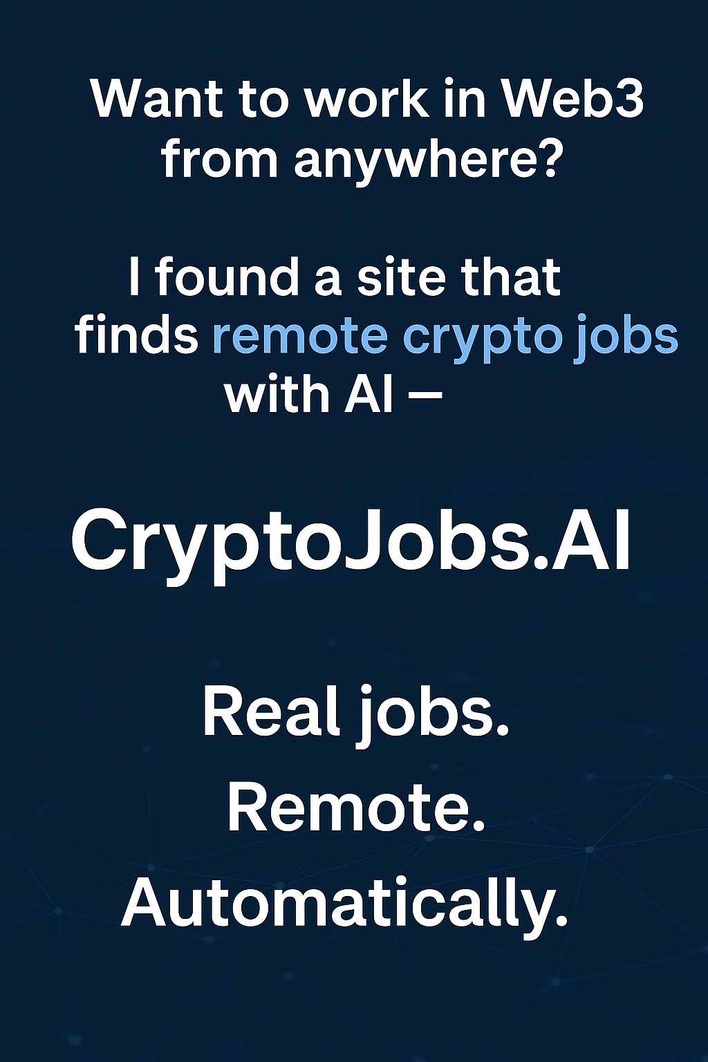 Remote Web3 Jobs cryptojobs.ai