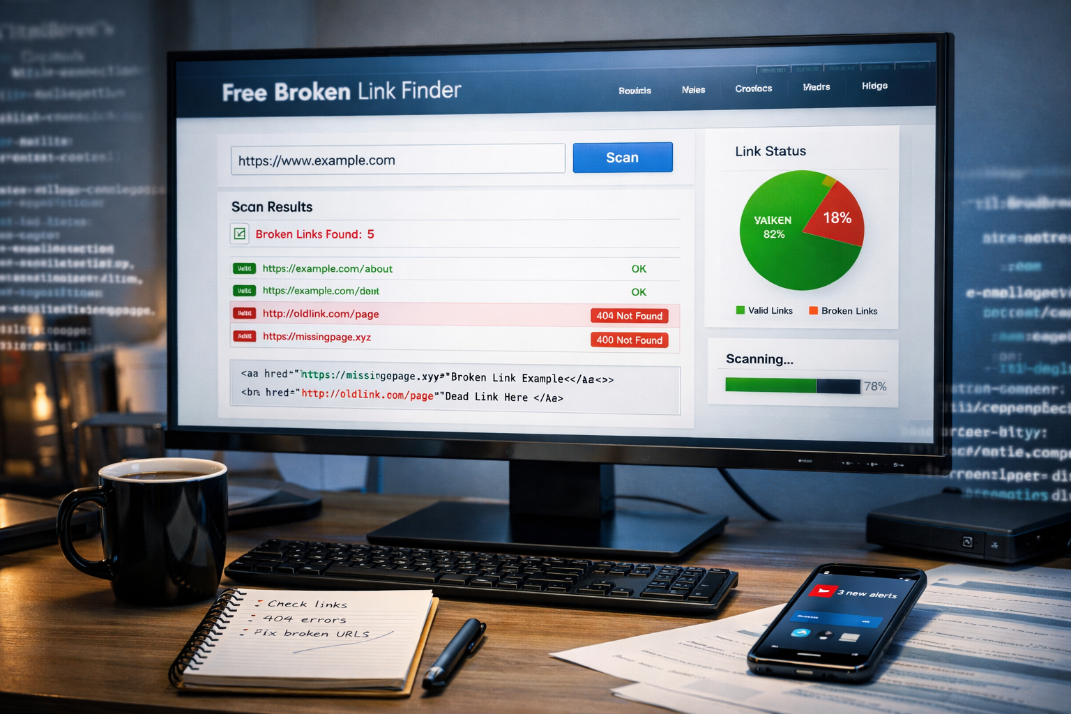 Free broken link Finder