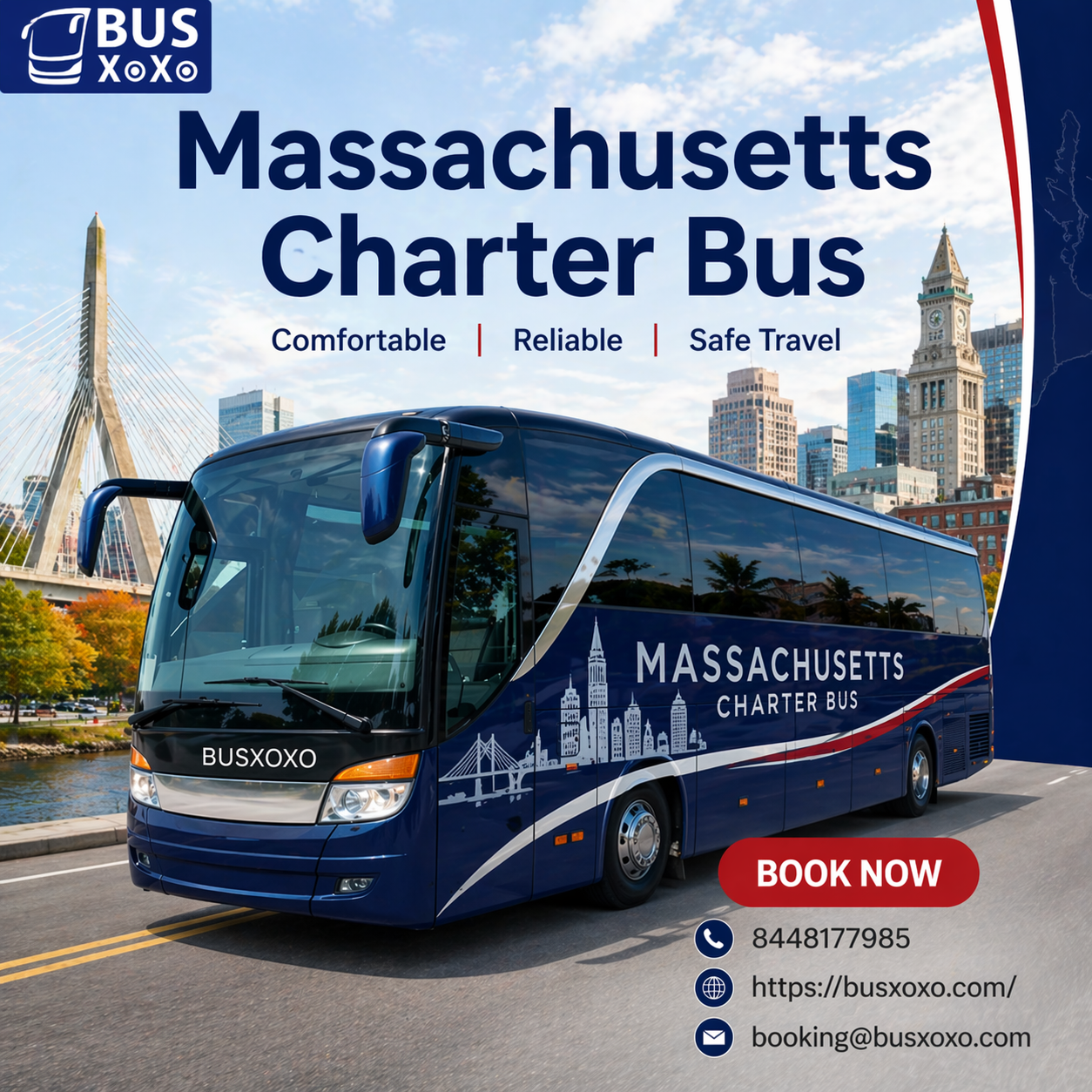 Massachusetts Charter Bus Historic Port