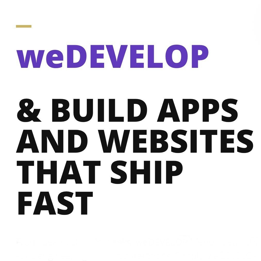 WeDevelop.rs